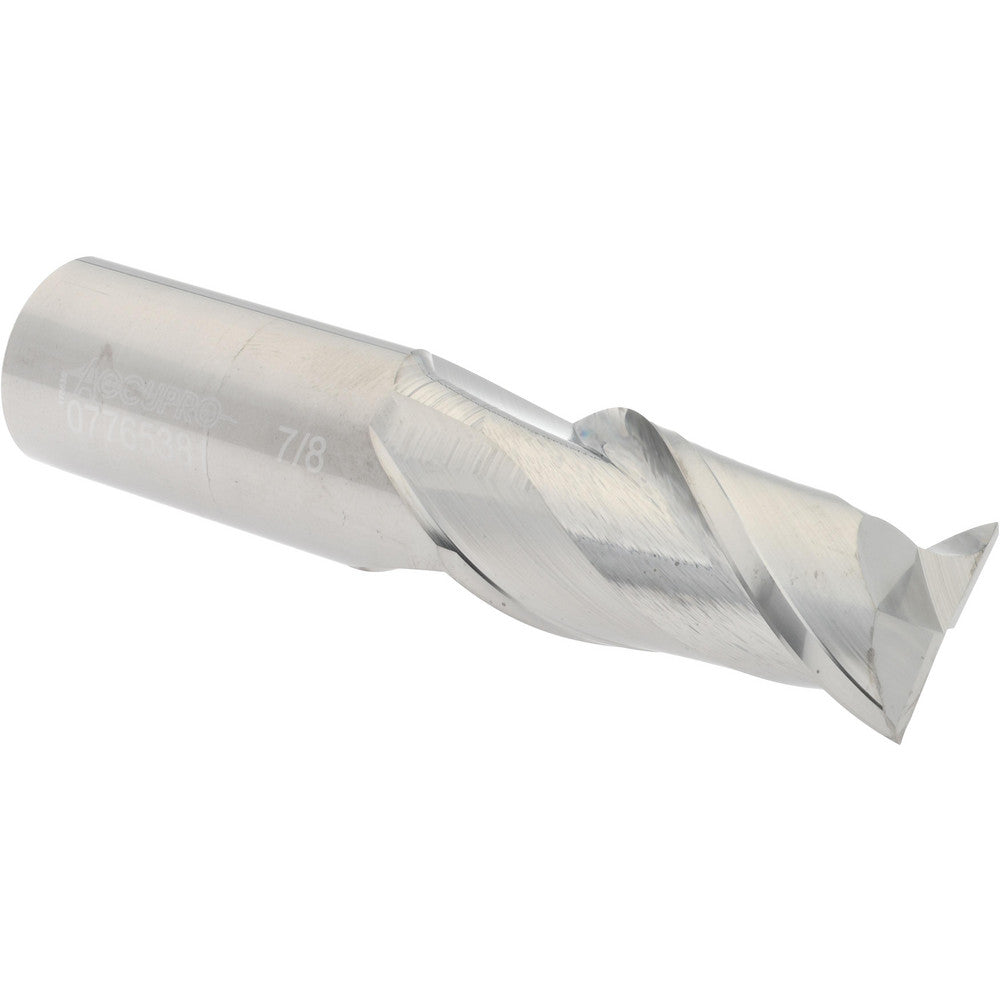 Accupro 07765381 Square End Mill 7/8'' Dia, 1-3/4'' LOC, 7/8'' Shank Dia, 4'' OAL, 2 Flutes, Solid Carbide