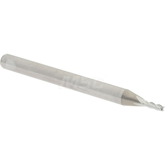 Accupro 07765431 Square End Mill 3/64'' Dia, 9/64'' LOC, 1/8'' Shank Dia, 1-1/2'' OAL, 4 Flutes, Solid Carbide