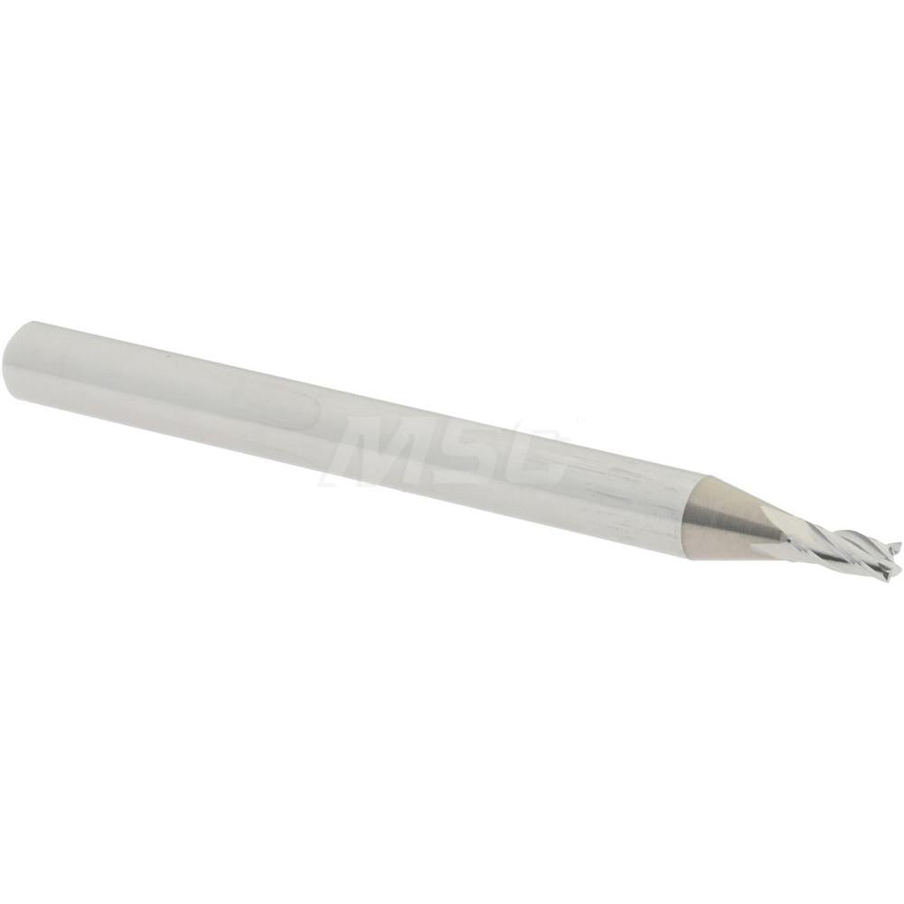 Accupro 07765449 Square End Mill 1/16'' Dia, 1/8'' LOC, 1/8'' Shank Dia, 1-1/2'' OAL, 4 Flutes, Solid Carbide