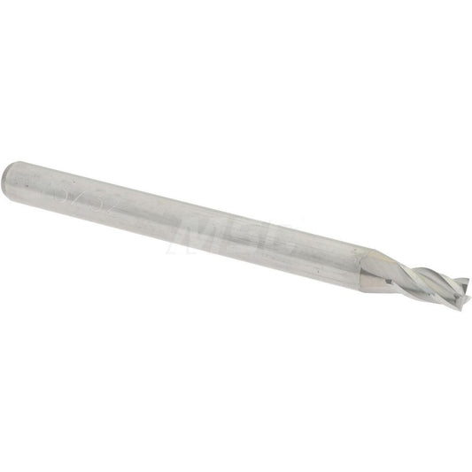 Accupro 07765472 Square End Mill 3/32'' Dia, 3/16'' LOC, 1/8'' Shank Dia, 1-1/2'' OAL, 4 Flutes, Solid Carbide