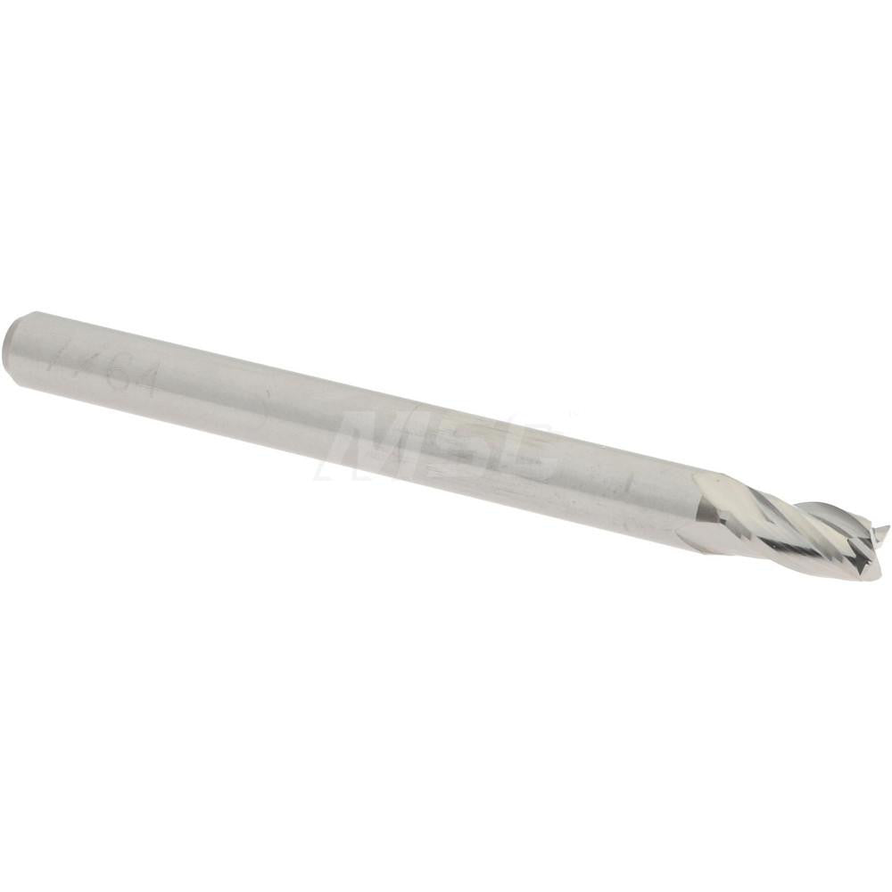 Accupro 07765498 Square End Mill 7/64'' Dia, 3/16'' LOC, 1/8'' Shank Dia, 1-1/2'' OAL, 4 Flutes, Solid Carbide