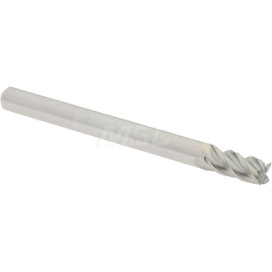 Accupro 07765514 Square End Mill 1/8'' Dia, 1/4'' LOC, 1/8'' Shank Dia, 1-1/2'' OAL, 4 Flutes, Solid Carbide