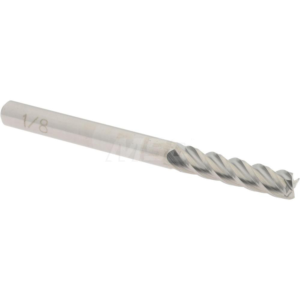 Accupro 07765522 Square End Mill 1/8'' Dia, 1/2'' LOC, 1/8'' Shank Dia, 1-1/2'' OAL, 4 Flutes, Solid Carbide