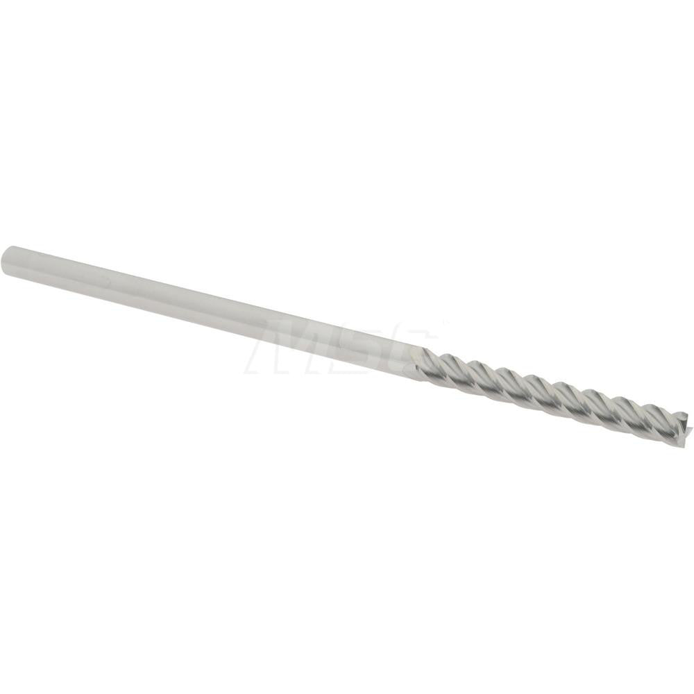 Accupro 07765555 Square End Mill 1/8'' Dia, 1'' LOC, 1/8'' Shank Dia, 3'' OAL, 4 Flutes, Solid Carbide