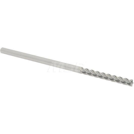 Accupro 07765555 Square End Mill 1/8'' Dia, 1'' LOC, 1/8'' Shank Dia, 3'' OAL, 4 Flutes, Solid Carbide