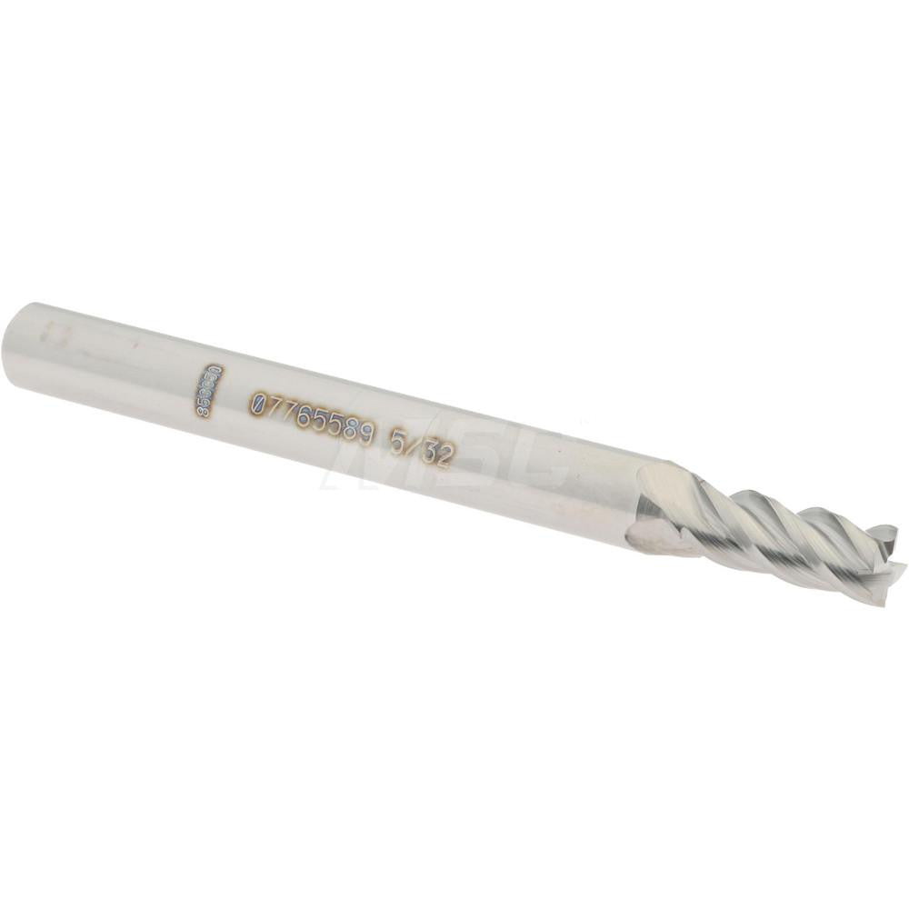 Accupro 07765589 Square End Mill 5/32'' Dia, 3/8'' LOC, 3/16'' Shank Dia, 2'' OAL, 4 Flutes, Solid Carbide