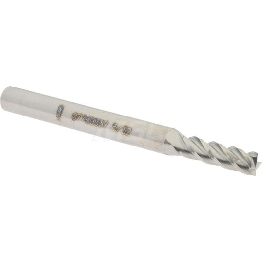 Accupro 07765597 Square End Mill 5/32'' Dia, 1/2'' LOC, 3/16'' Shank Dia, 2'' OAL, 4 Flutes, Solid Carbide