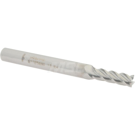 Accupro 07765696 Square End Mill 13/64'' Dia, 5/8'' LOC, 1/4'' Shank Dia, 2-1/2'' OAL, 4 Flutes, Solid Carbide