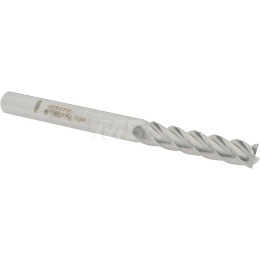 Accupro 07765779 Square End Mill 1/4'' Dia, 1-1/8'' LOC, 1/4'' Shank Dia, 3'' OAL, 4 Flutes, Solid Carbide