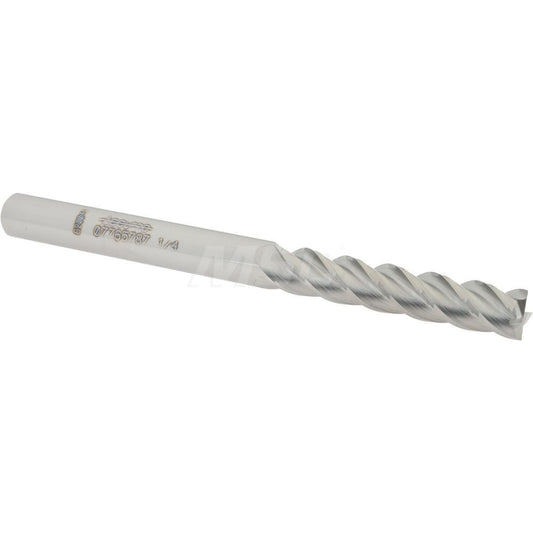 Accupro 07765787 Square End Mill 1/4'' Dia, 1-1/4'' LOC, 1/4'' Shank Dia, 3'' OAL, 4 Flutes, Solid Carbide