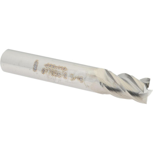 Accupro 07765878 Square End Mill 5/16'' Dia, 1/2'' LOC, 5/16'' Shank Dia, 2'' OAL, 4 Flutes, Solid Carbide