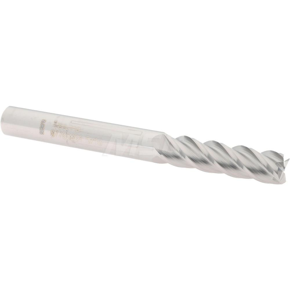 Accupro 07765894 Square End Mill 5/16'' Dia, 1-1/8'' LOC, 5/16'' Shank Dia, 3'' OAL, 4 Flutes, Solid Carbide