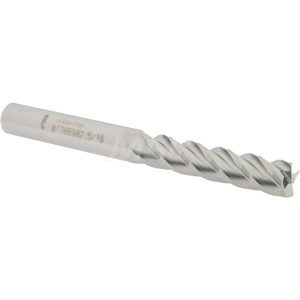 Accupro 07765902 Square End Mill 5/16'' Dia, 1-3/8'' LOC, 5/16'' Shank Dia, 3'' OAL, 4 Flutes, Solid Carbide