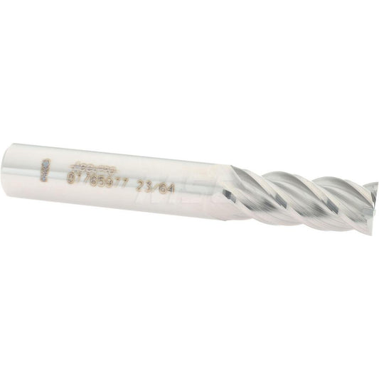 Accupro 07765977 Square End Mill 23/64'' Dia, 7/8'' LOC, 3/8'' Shank Dia, 2-1/2'' OAL, 4 Flutes, Solid Carbide