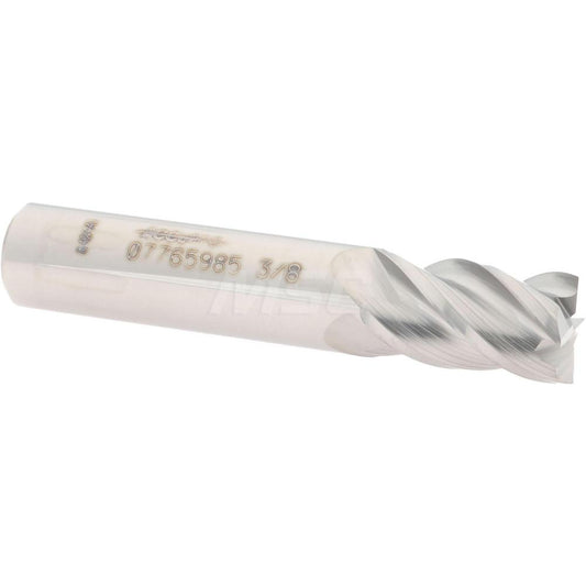 Accupro 07765985 Square End Mill 3/8'' Dia, 5/8'' LOC, 3/8'' Shank Dia, 2'' OAL, 4 Flutes, Solid Carbide