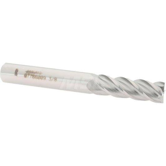 Accupro 07766009 Square End Mill 3/8'' Dia, 1-1/8'' LOC, 3/8'' Shank Dia, 3'' OAL, 4 Flutes, Solid Carbide