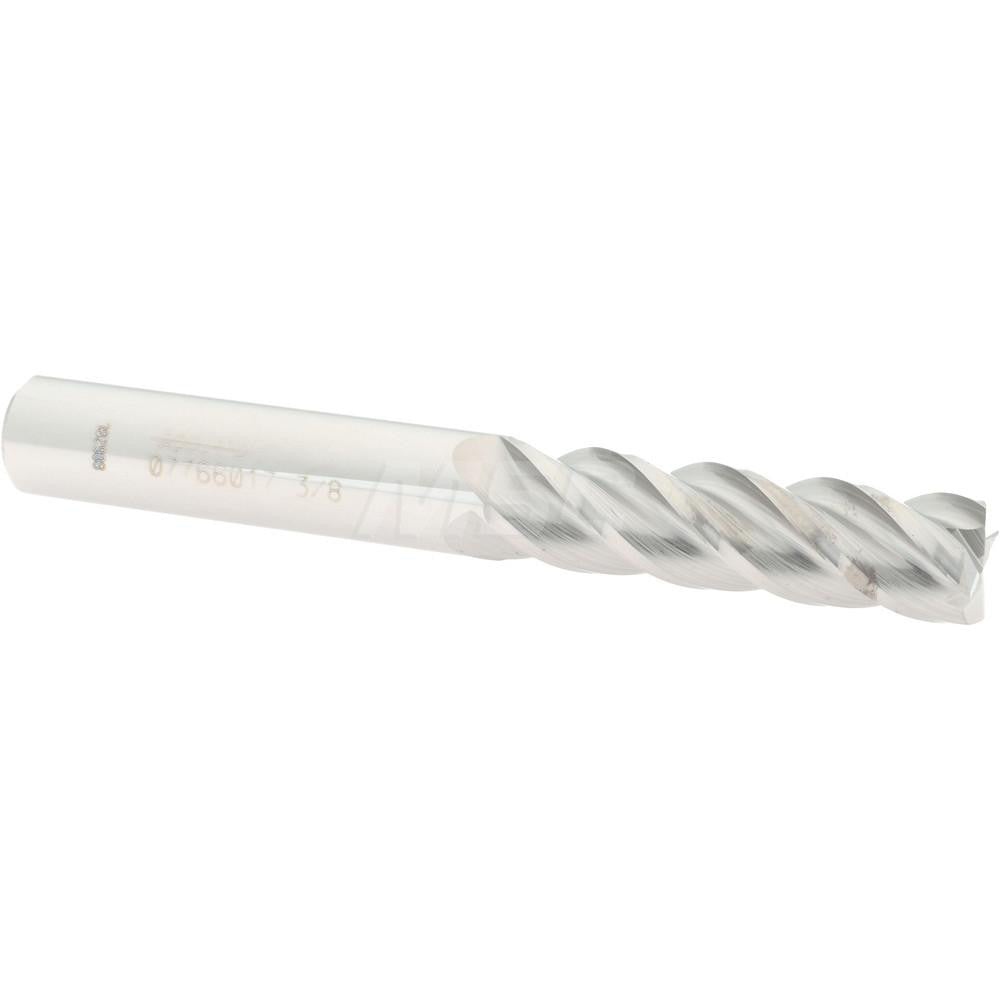 Accupro 07766017 Square End Mill 3/8'' Dia, 1-3/8'' LOC, 3/8'' Shank Dia, 3'' OAL, 4 Flutes, Solid Carbide