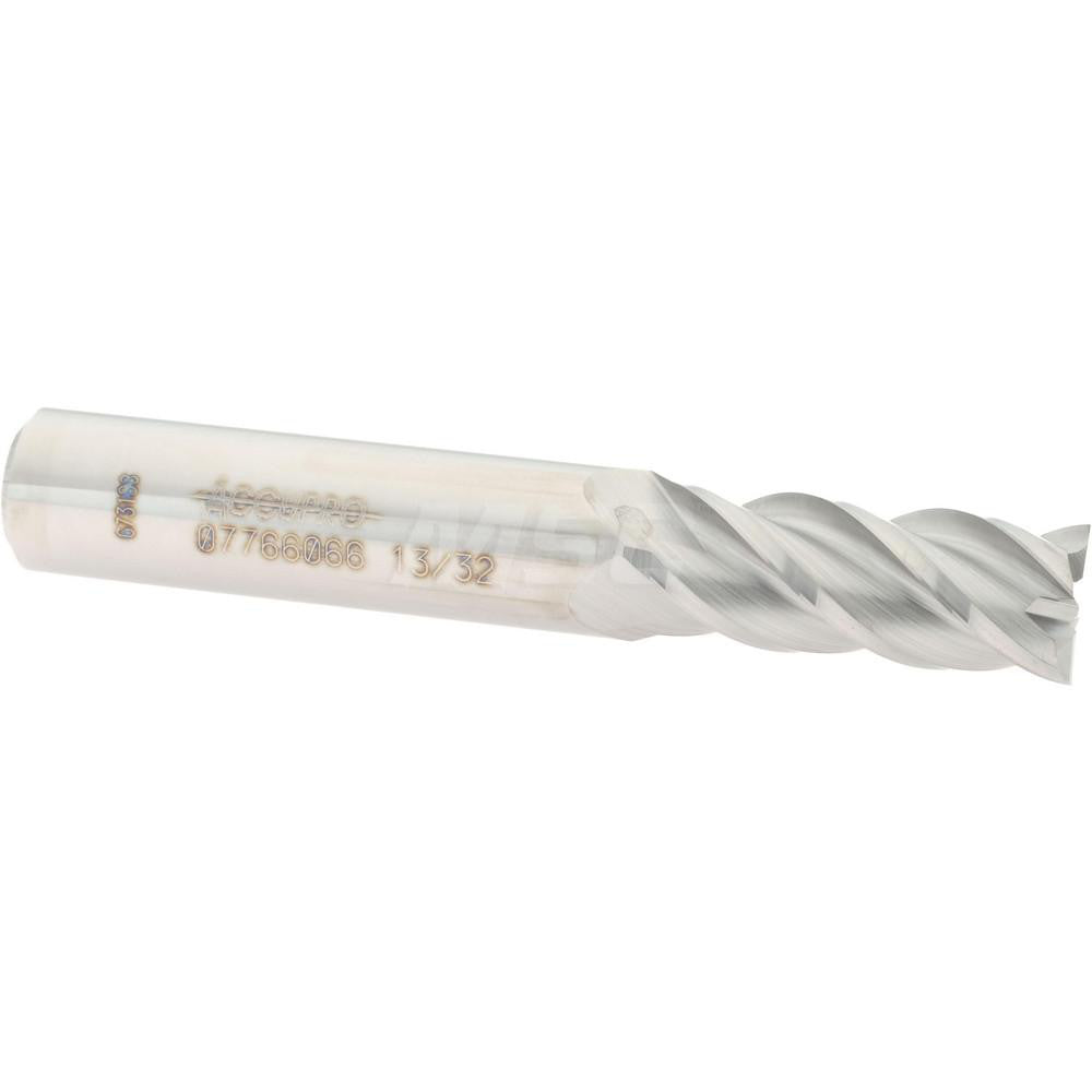 Accupro 07766066 Square End Mill 13/32'' Dia, 1'' LOC, 7/16'' Shank Dia, 2-3/4'' OAL, 4 Flutes, Solid Carbide