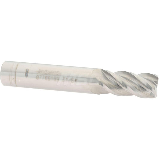 Accupro 07766199 Square End Mill 31/64'' Dia, 1'' LOC, 1/2'' Shank Dia, 3'' OAL, 4 Flutes, Solid Carbide