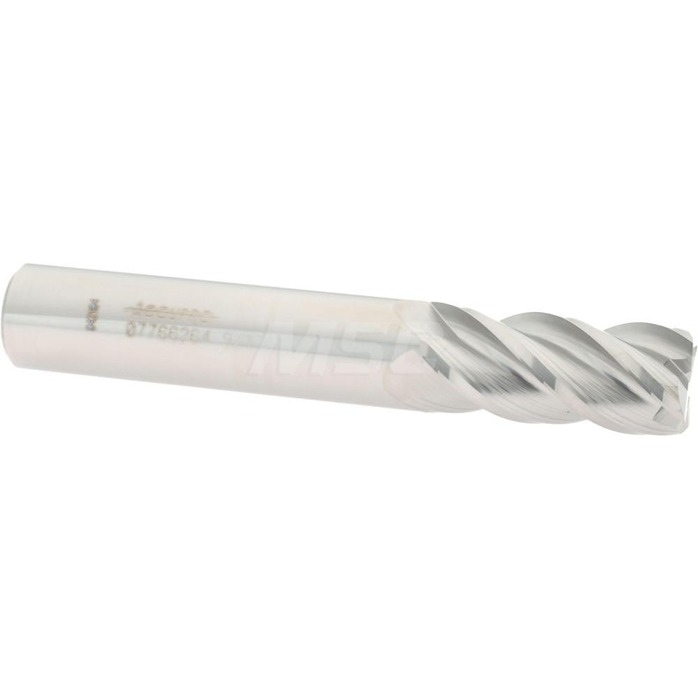 Accupro 07766264 Square End Mill 9/16'' Dia, 1-1/4'' LOC, 9/16'' Shank Dia, 3-1/2'' OAL, 4 Flutes, Solid Carbide