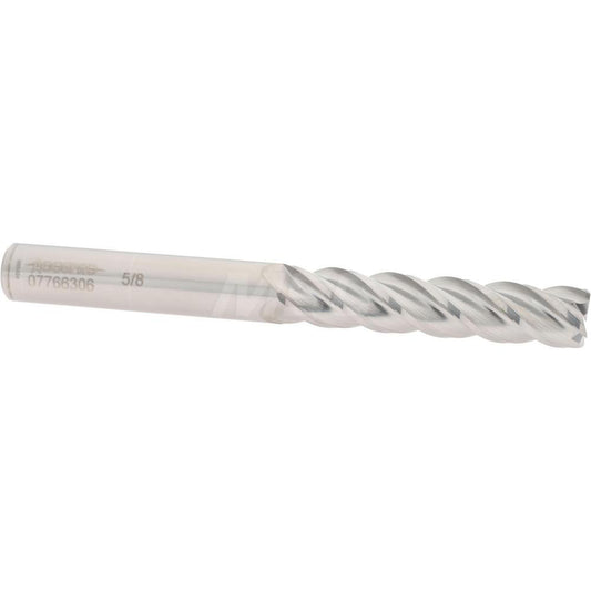Accupro 07766306 Square End Mill 5/8'' Dia, 3'' LOC, 5/8'' Shank Dia, 6'' OAL, 4 Flutes, Solid Carbide