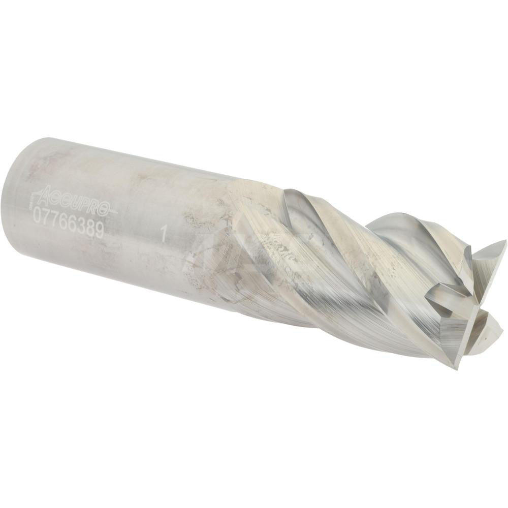 Accupro 07766389 Square End Mill 1'' Dia, 1-3/4'' LOC, 1'' Shank Dia, 4'' OAL, 4 Flutes, Solid Carbide