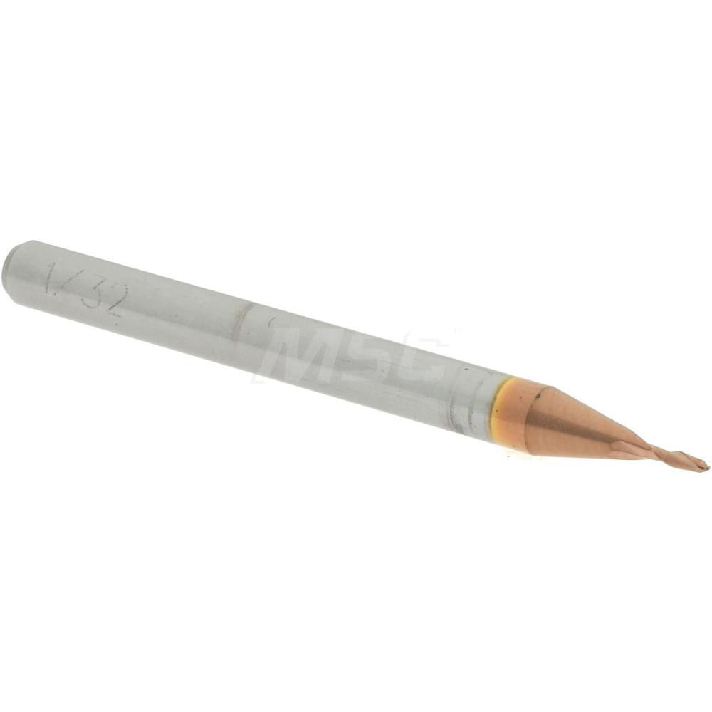 Accupro 07766421 Ball End Mill 0.0313" Dia, 0.0938" LOC, 2 Flute, Solid Carbide