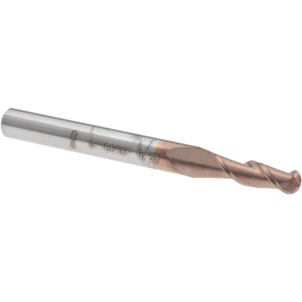 Accupro 07766587 Ball End Mill 5/32" Dia, 1/2" LOC, 2 Flute, Solid Carbide