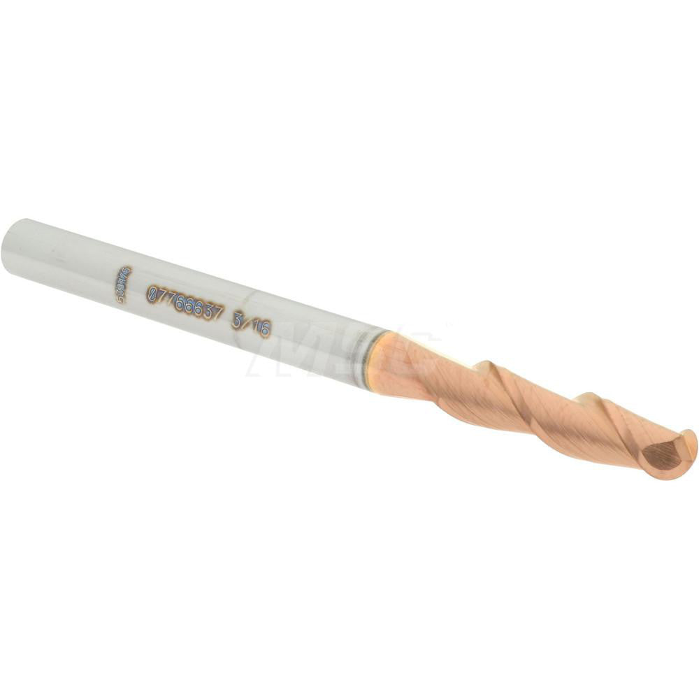 Accupro 07766637 Ball End Mill 0.1875" Dia, 0.75" LOC, 2 Flute, Solid Carbide