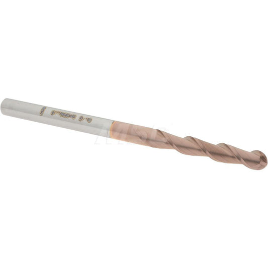 Accupro 07766645 Ball End Mill 0.1875" Dia, 1.125" LOC, 2 Flute, Solid Carbide