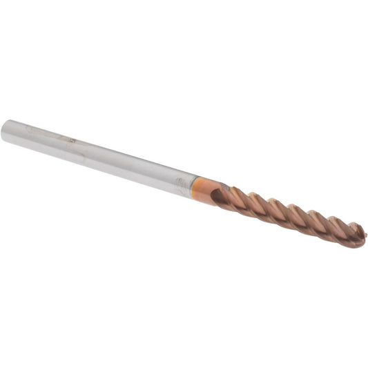Accupro 07767429 Ball End Mill 0.125" Dia, 0.75" LOC, 4 Flute, Solid Carbide