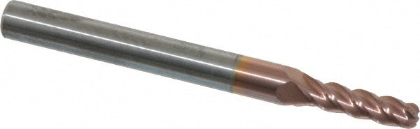 Accupro 07767452 Ball End Mill 0.1406" Dia, 0.5" LOC, 4 Flute, Solid Carbide