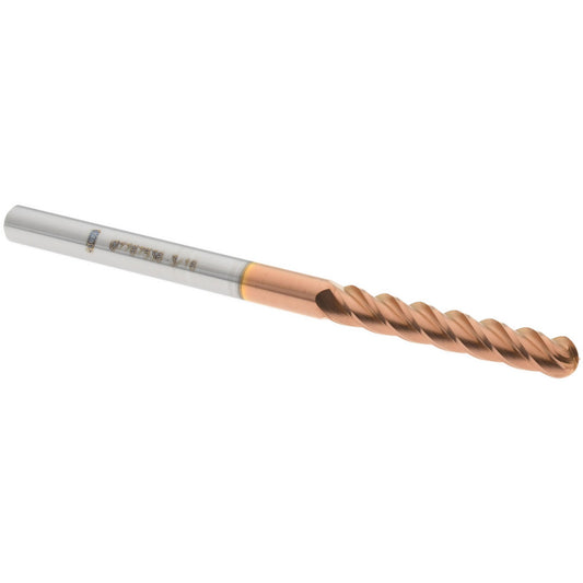 Accupro 07767536 Ball End Mill 0.1875" Dia, 1.125" LOC, 4 Flute, Solid Carbide