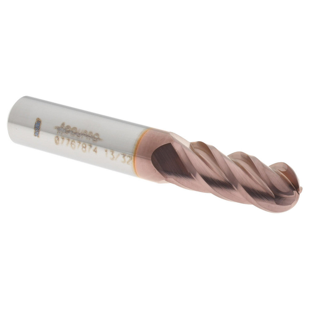 Accupro 07767874 Ball End Mill 0.4063" Dia, 1" LOC, 4 Flute, Solid Carbide