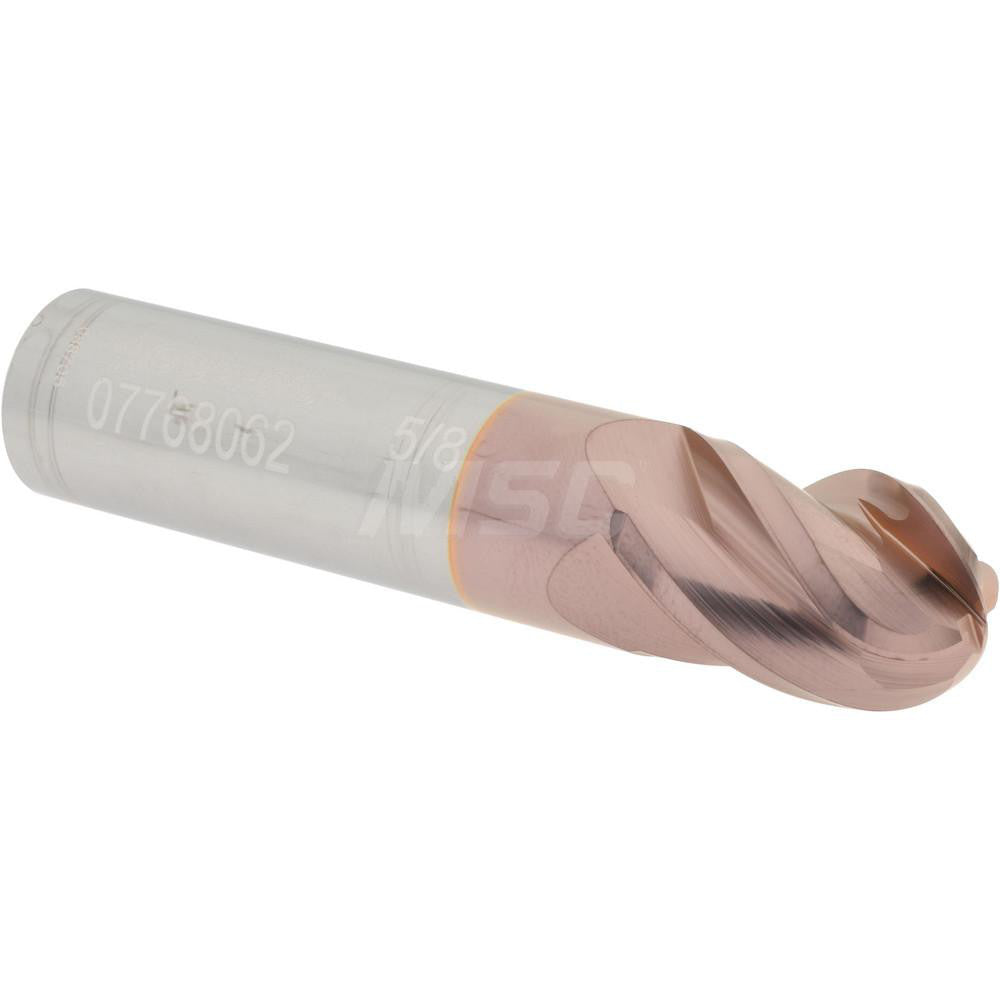 Accupro 07768062 Ball End Mill 0.625" Dia, 0.875" LOC, 4 Flute, Solid Carbide
