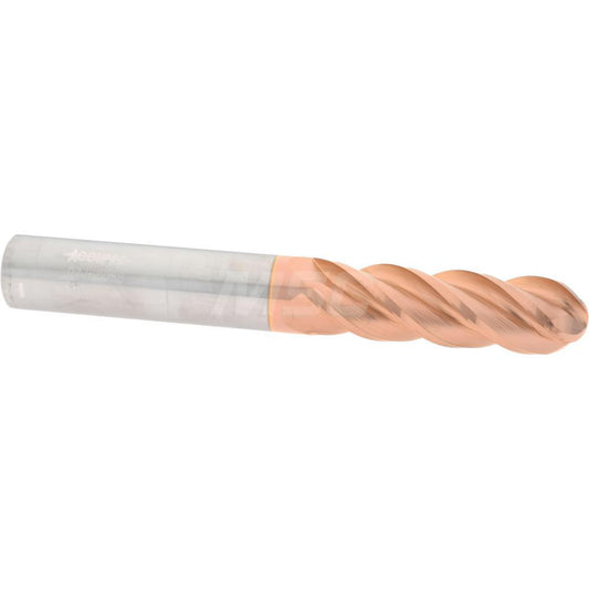 Accupro 07768088 Ball End Mill 0.625" Dia, 2.125" LOC, 4 Flute, Solid Carbide