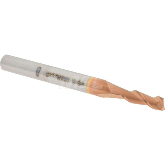 Accupro 07770308 Square End Mill 9/64'' Dia, 3/8'' LOC, 3/16'' Shank Dia, 2'' OAL, 2 Flutes, Solid Carbide