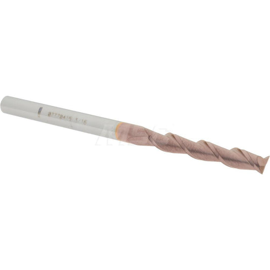 Accupro 07770415 Square End Mill 3/16'' Dia, 1-1/8'' LOC, 3/16'' Shank Dia, 3'' OAL, 2 Flutes, Solid Carbide