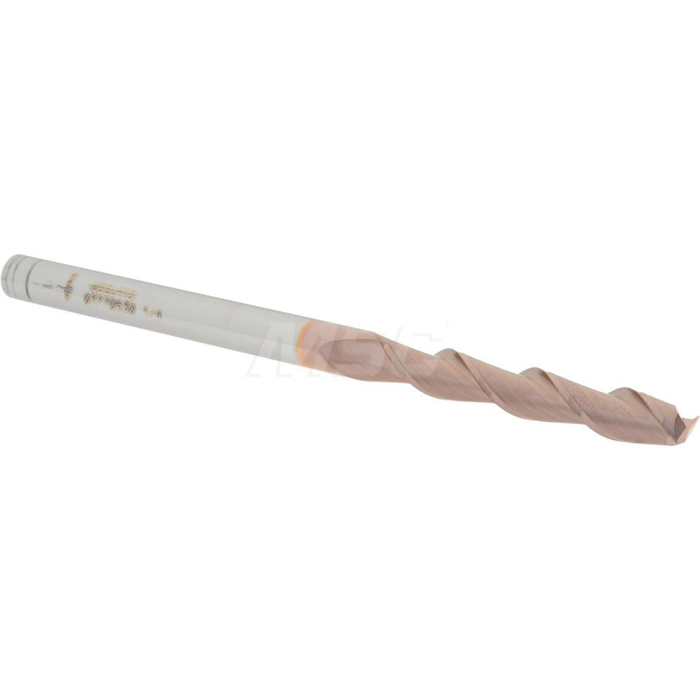 Accupro 07770530 Square End Mill 1/4'' Dia, 1-1/2'' LOC, 1/4'' Shank Dia, 4'' OAL, 2 Flutes, Solid Carbide