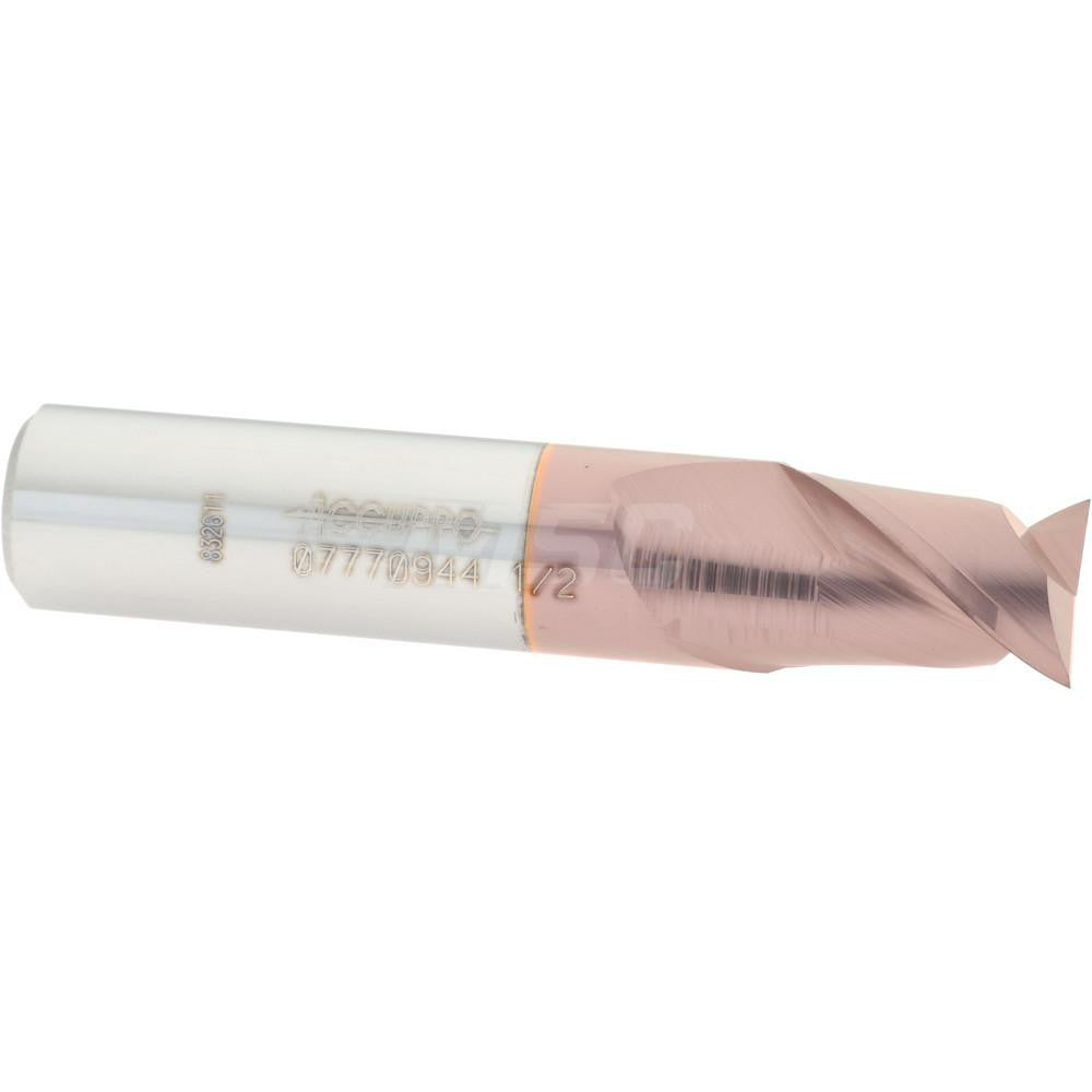 Accupro 07770944 Square End Mill 1/2'' Dia, 5/8'' LOC, 1/2'' Shank Dia, 2-1/2'' OAL, 2 Flutes, Solid Carbide