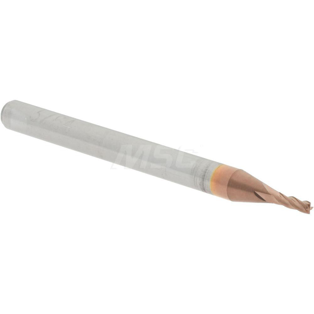 Accupro 07771165 Square End Mill 3/64'' Dia, 9/64'' LOC, 1/8'' Shank Dia, 1-1/2'' OAL, 4 Flutes, Solid Carbide