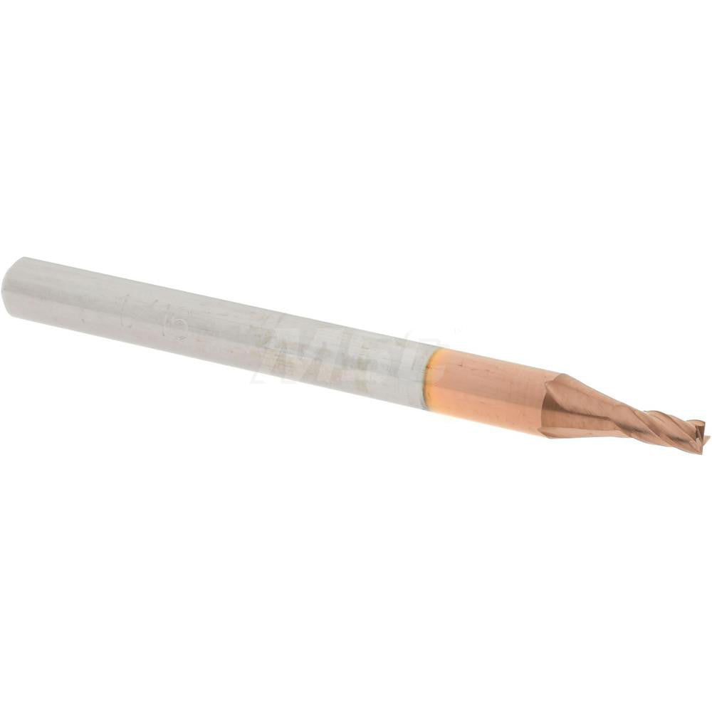 Accupro 07771173 Square End Mill 1/16'' Dia, 1/8'' LOC, 1/8'' Shank Dia, 1-1/2'' OAL, 4 Flutes, Solid Carbide