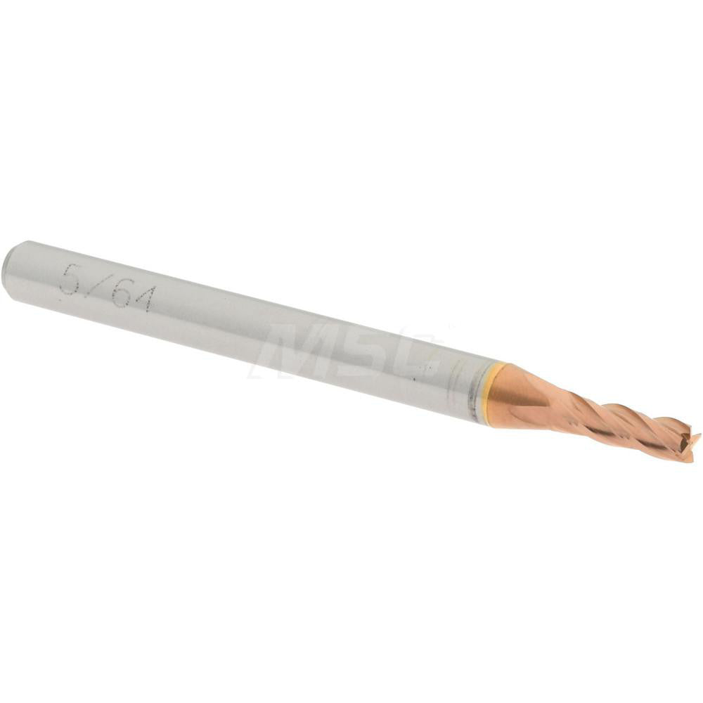 Accupro 07771199 Square End Mill 5/64'' Dia, 1/4'' LOC, 1/8'' Shank Dia, 1-1/2'' OAL, 4 Flutes, Solid Carbide