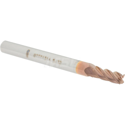 Accupro 07771314 Square End Mill 5/32'' Dia, 3/8'' LOC, 3/16'' Shank Dia, 2'' OAL, 4 Flutes, Solid Carbide