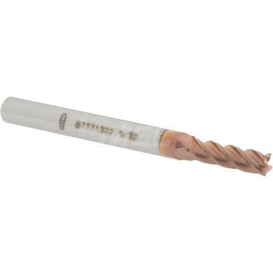 Accupro 07771322 Square End Mill 5/32'' Dia, 1/2'' LOC, 3/16'' Shank Dia, 2'' OAL, 4 Flutes, Solid Carbide