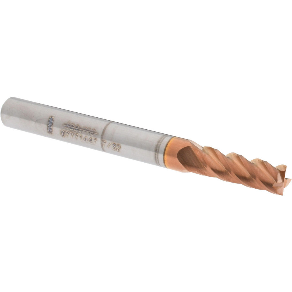 Accupro 07771447 Square End Mill 7/32'' Dia, 5/8'' LOC, 1/4'' Shank Dia, 2-1/2'' OAL, 4 Flutes, Solid Carbide