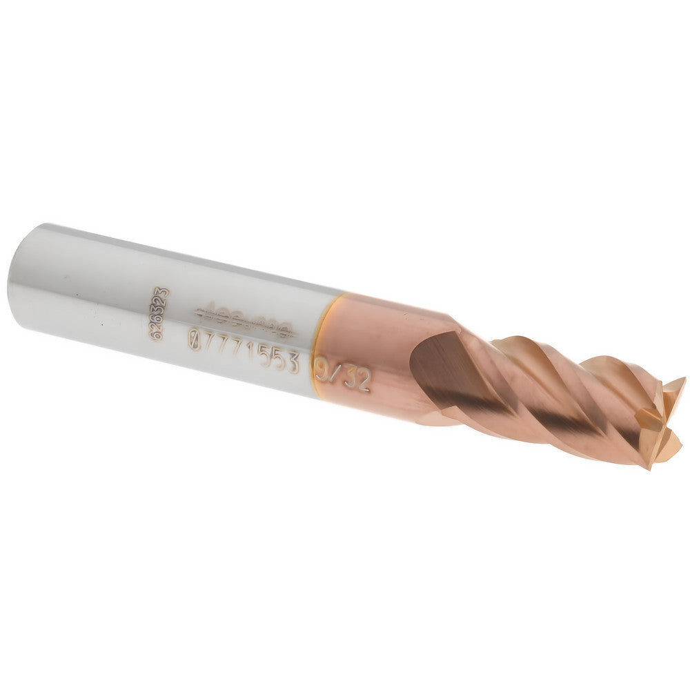 Accupro 07771553 Square End Mill 9/32" Dia, 1/2" LOC, 4 Flutes, Solid Carbide