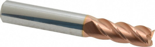Accupro 07771686 Square End Mill 11/32'' Dia, 7/8'' LOC, 3/8'' Shank Dia, 2-1/2'' OAL, 4 Flutes, Solid Carbide