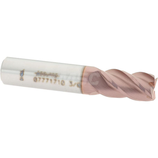 Accupro 07771710 Square End Mill 3/8'' Dia, 5/8'' LOC, 3/8'' Shank Dia, 2'' OAL, 4 Flutes, Solid Carbide