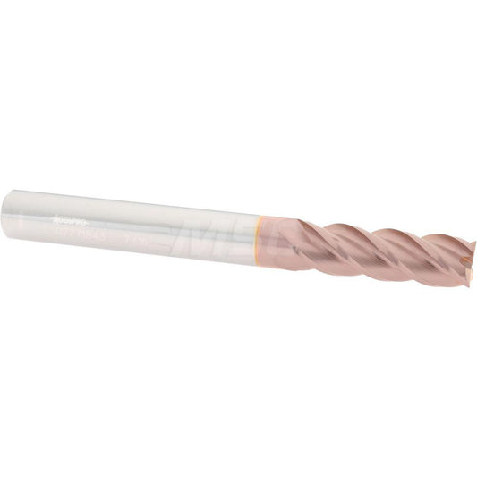 Accupro 07771843 Square End Mill 7/16'' Dia, 1-3/8'' LOC, 7/16'' Shank Dia, 4'' OAL, 4 Flutes, Solid Carbide